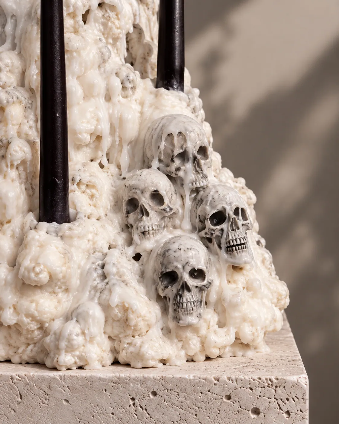 Wicked Wax Skulls floral arrangement by TB Creative