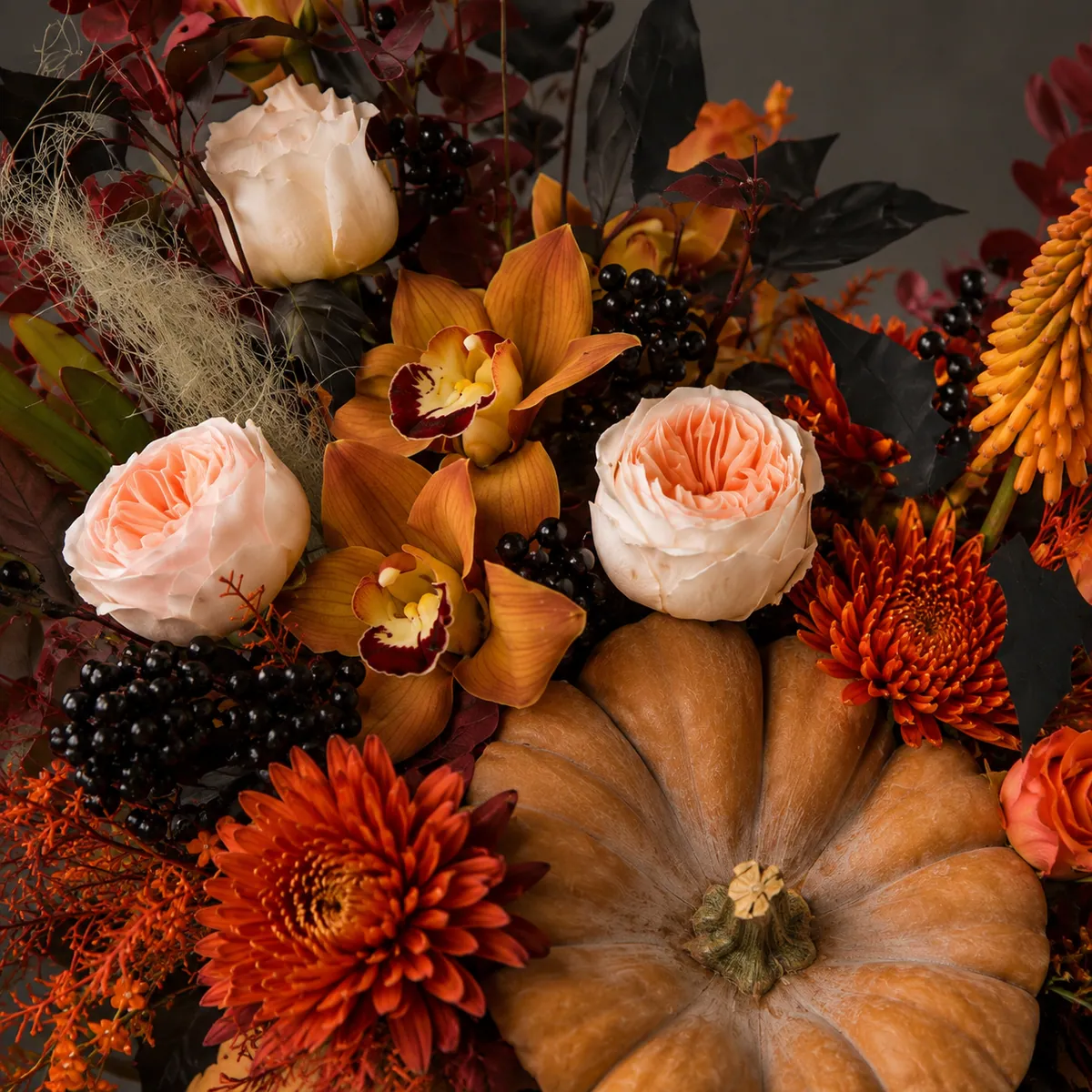 Pumpkin Spell floral arrangement by TB Creative